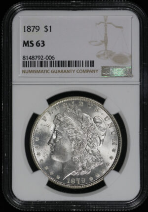 Obverse of this 1879 Morgan Dollar NGC MS-63