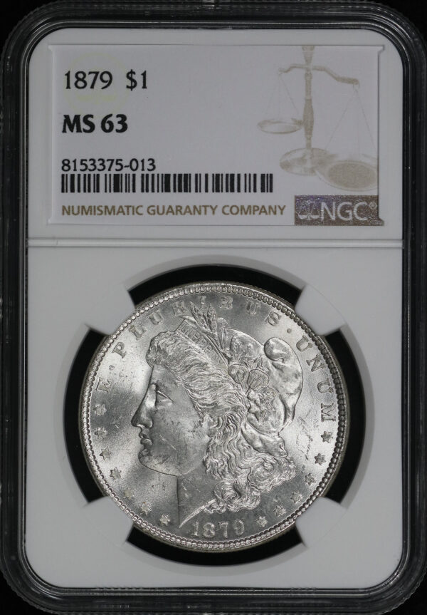 Obverse of this 1879 Morgan Dollar NGC MS-63