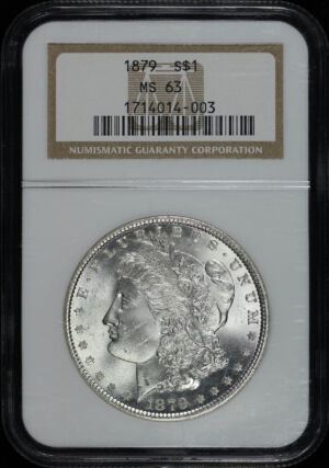 Obverse of this 1879 Morgan Dollar NGC MS-63