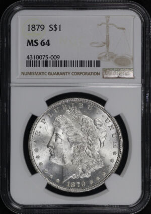 Obverse of this 1879 Morgan Dollar NGC MS-64