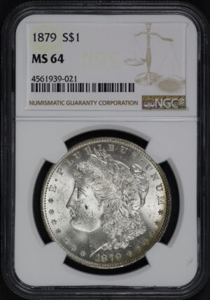 Obverse of this 1879 Morgan Dollar NGC MS-64
