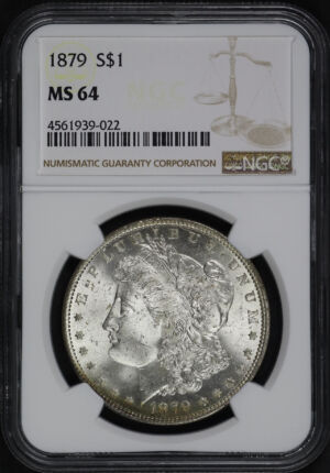 Obverse of this 1879 Morgan Dollar NGC MS-64