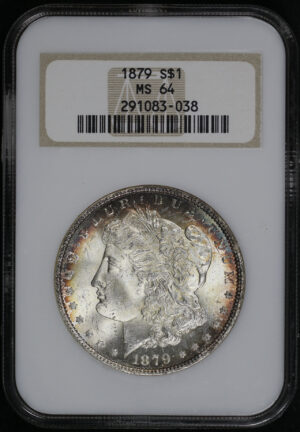 Obverse of this 1879 Morgan Dollar NGC MS-64