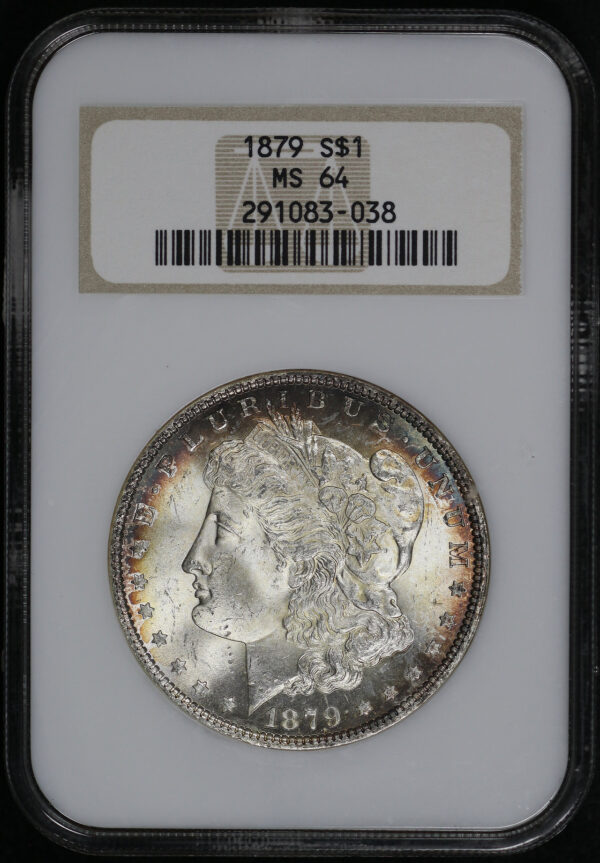 Obverse of this 1879 Morgan Dollar NGC MS-64