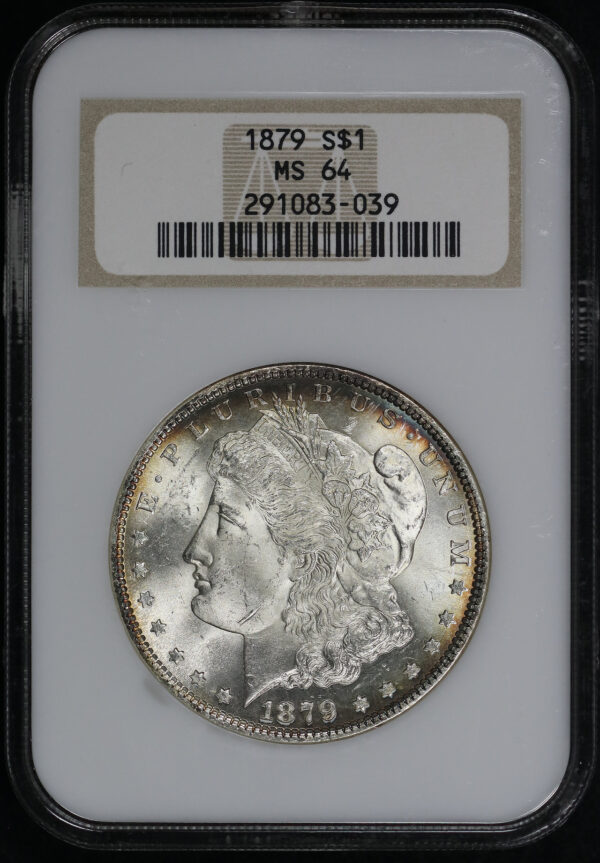 Obverse of this 1879 Morgan Dollar NGC MS-64