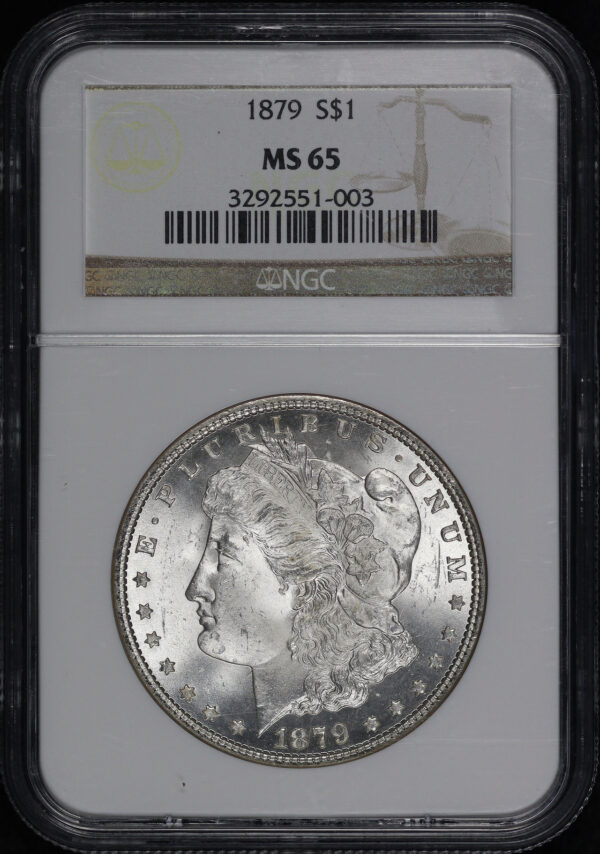 Obverse of this 1879 Morgan Dollar NGC MS-65