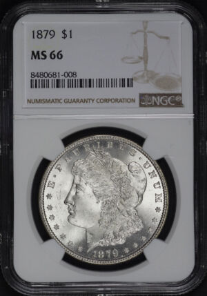 Obverse of this 1879 Morgan Dollar NGC MS-66