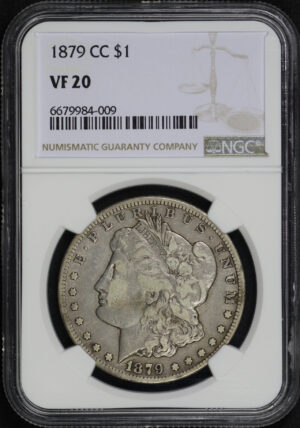 Obverse of this 1879-CC Morgan Dollar NGC VF-20