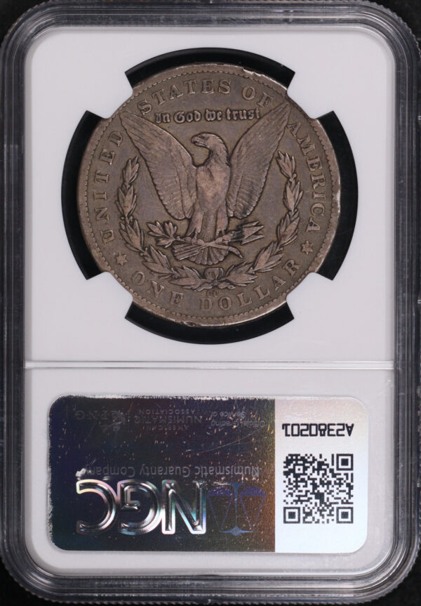 Reverse of this 1879-CC Morgan Dollar NGC VF-25