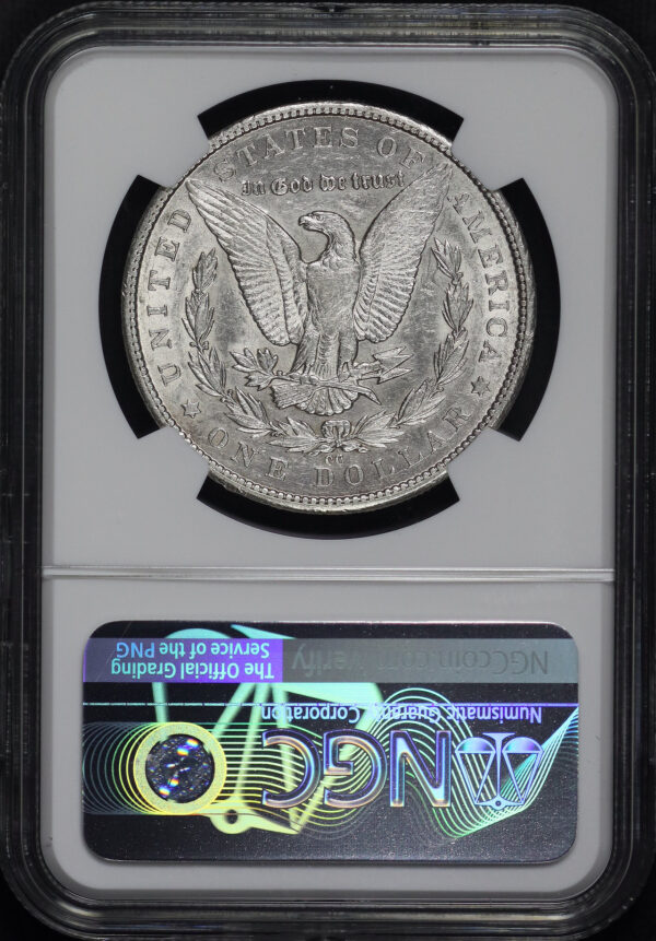 Reverse of this 1879-CC Morgan Dollar NGC AU-50