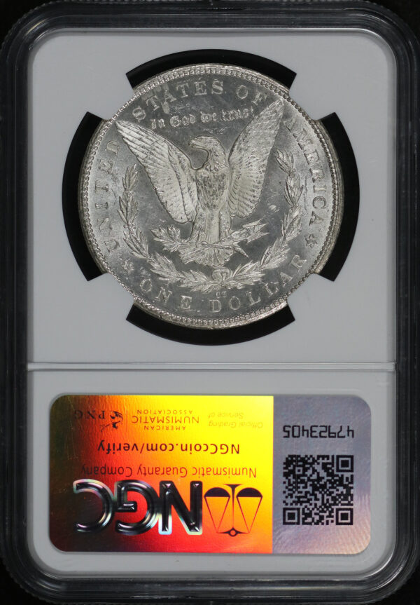 Reverse of this 1879-CC Morgan Dollar NGC MS-62