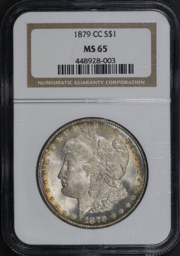 Obverse of this 1879-CC Morgan Dollar NGC MS-65