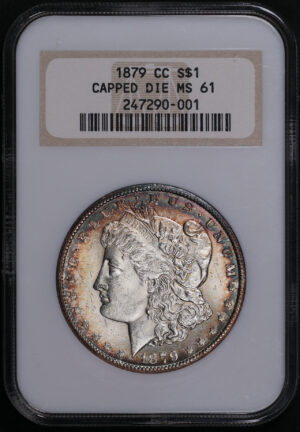 Obverse of this 1879-CC Top-100 Morgan Dollar NGC MS-61