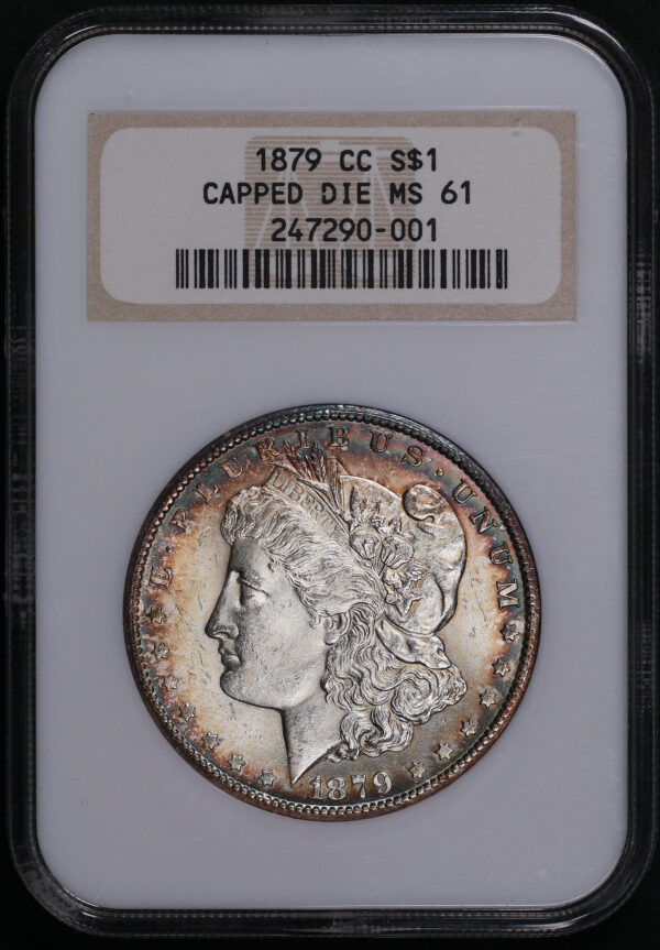 Obverse of this 1879-CC Top-100 Morgan Dollar NGC MS-61
