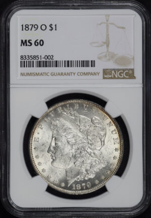Obverse of this 1879-O Morgan Dollar NGC MS-60