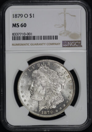 Obverse of this 1879-O Morgan Dollar NGC MS-60