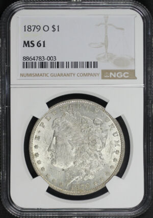 Obverse of this 1879-O Morgan Dollar NGC MS-61