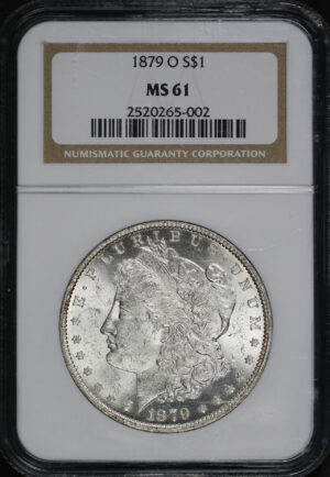 Obverse of this 1879-O Morgan Dollar NGC MS-61