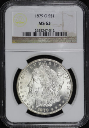 Obverse of this 1879-O Morgan Dollar NGC MS-63