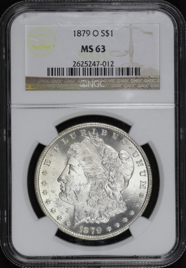 Obverse of this 1879-O Morgan Dollar NGC MS-63