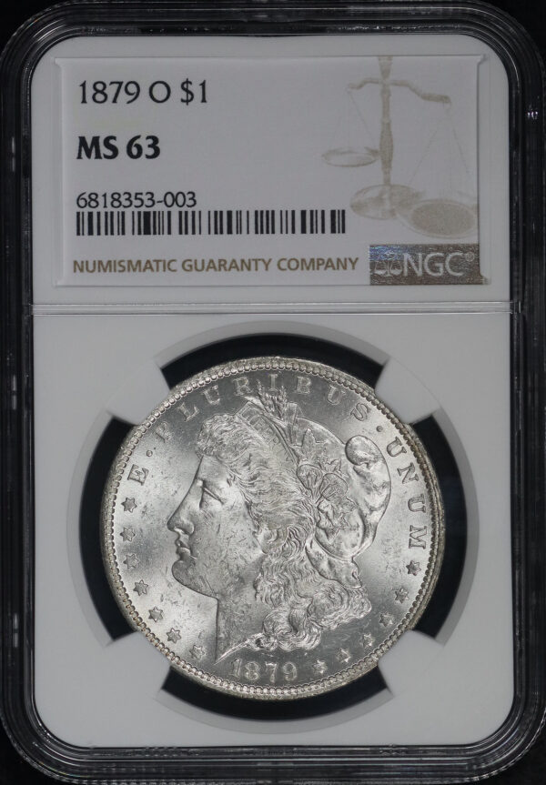 Obverse of this 1879-O Morgan Dollar NGC MS-63