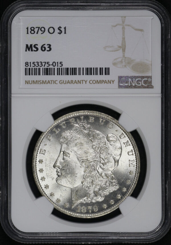 Obverse of this 1879-O Morgan Dollar NGC MS-63