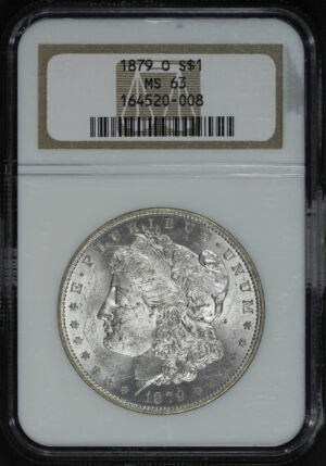 Obverse of this 1879-O Morgan Dollar NGC MS-63