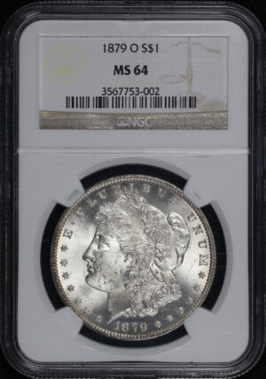 Obverse of this 1879-O Morgan Dollar NGC MS-64