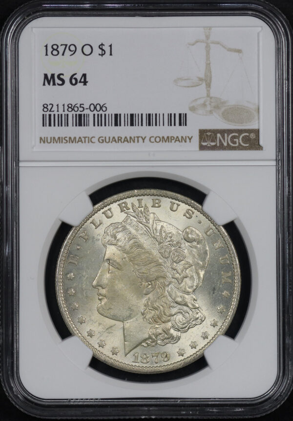 Obverse of this 1879-O Morgan Dollar NGC MS-64