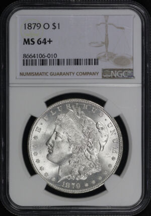 Obverse of this 1879-O Morgan Dollar NGC MS-64+