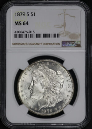 Obverse of this 1879-S Morgan Dollar NGC MS-64