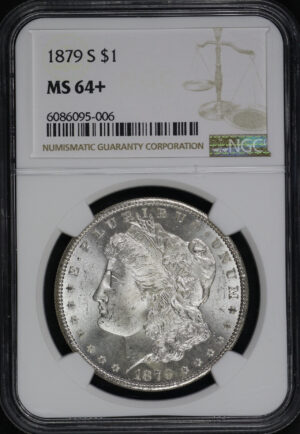 Obverse of this 1879-S Morgan Dollar NGC MS-64+