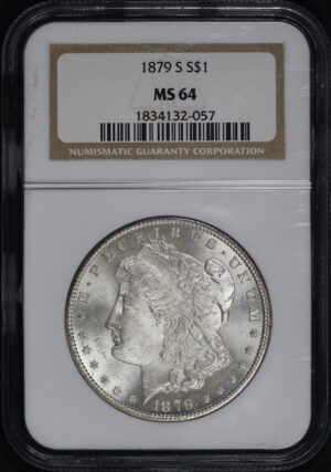 Obverse of this 1879-S Morgan Dollar NGC MS-64