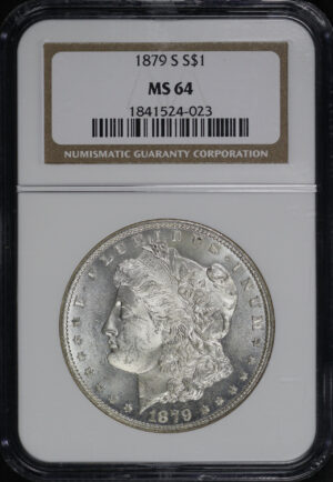 Obverse of this 1879-S Morgan Dollar NGC MS-64