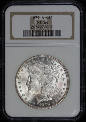 Obverse of this 1879-S Morgan Dollar NGC MS-64
