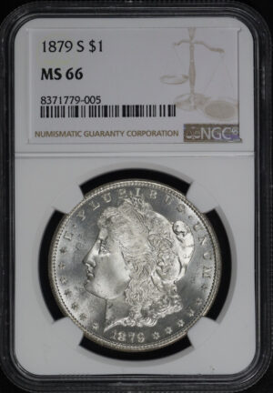 Obverse of this 1879-S Morgan Dollar NGC MS-66