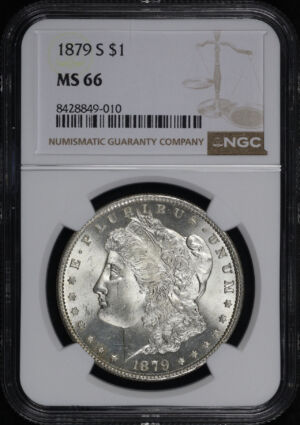 Obverse of this 1879-S Morgan Dollar NGC MS-66