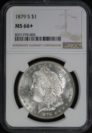 Obverse of this 1879-S Morgan Dollar NGC MS-66+