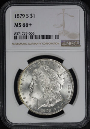 Obverse of this 1879-S Morgan Dollar NGC MS-66+