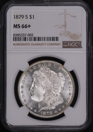 Obverse of this 1879-S Morgan Dollar NGC MS-66+