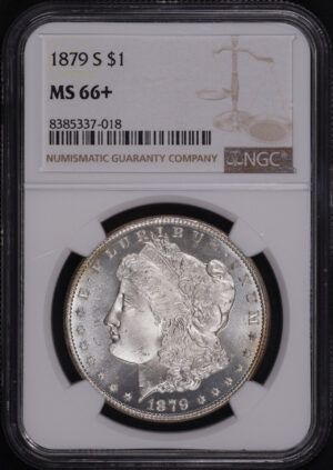 Obverse of this 1879-S Morgan Dollar NGC MS-66+