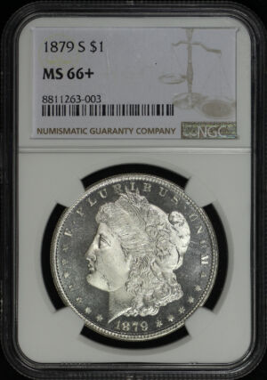 Obverse of this 1879-S Morgan Dollar NGC MS-66+