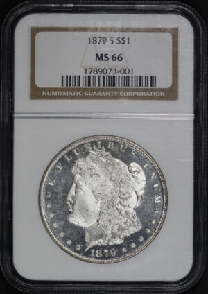 Obverse of this 1879-S Morgan Dollar NGC MS-66