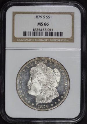 Obverse of this 1879-S Morgan Dollar NGC MS-66