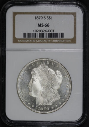 Obverse of this 1879-S Morgan Dollar NGC MS-66