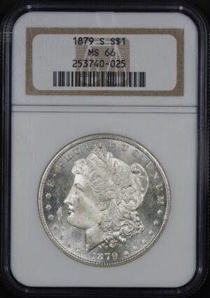 Obverse of this 1879-S Morgan Dollar NGC MS-66