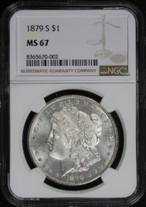 Obverse of this 1879-S Morgan Dollar NGC MS-67