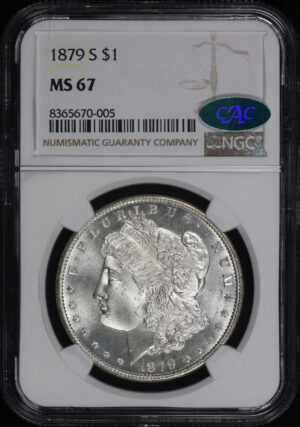 Obverse of this 1879-S Morgan Dollar NGC MS-67 CAC