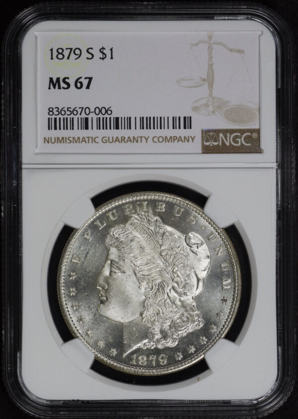 Obverse of this 1879-S Morgan Dollar NGC MS-67