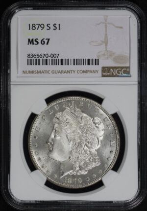 Obverse of this 1879-S Morgan Dollar NGC MS-67